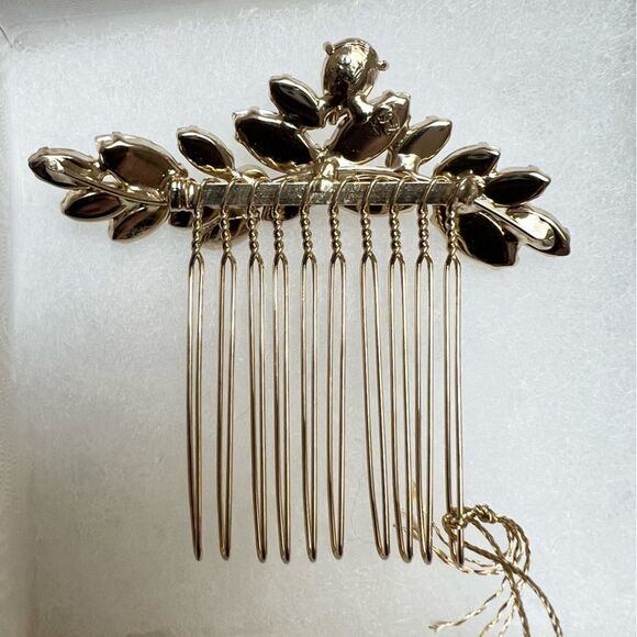 Brides and Hairpins Vasiliki Hand-Wired Crystal Branch Comb Gold NEW MSRP $115 - Picture 7 of 7